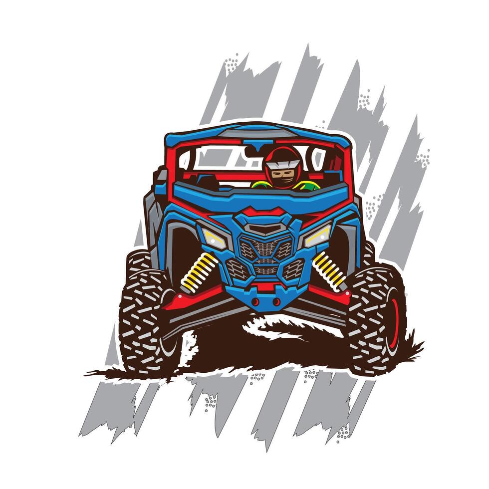 Extreme off road UTV race perfect for t shirt design vector