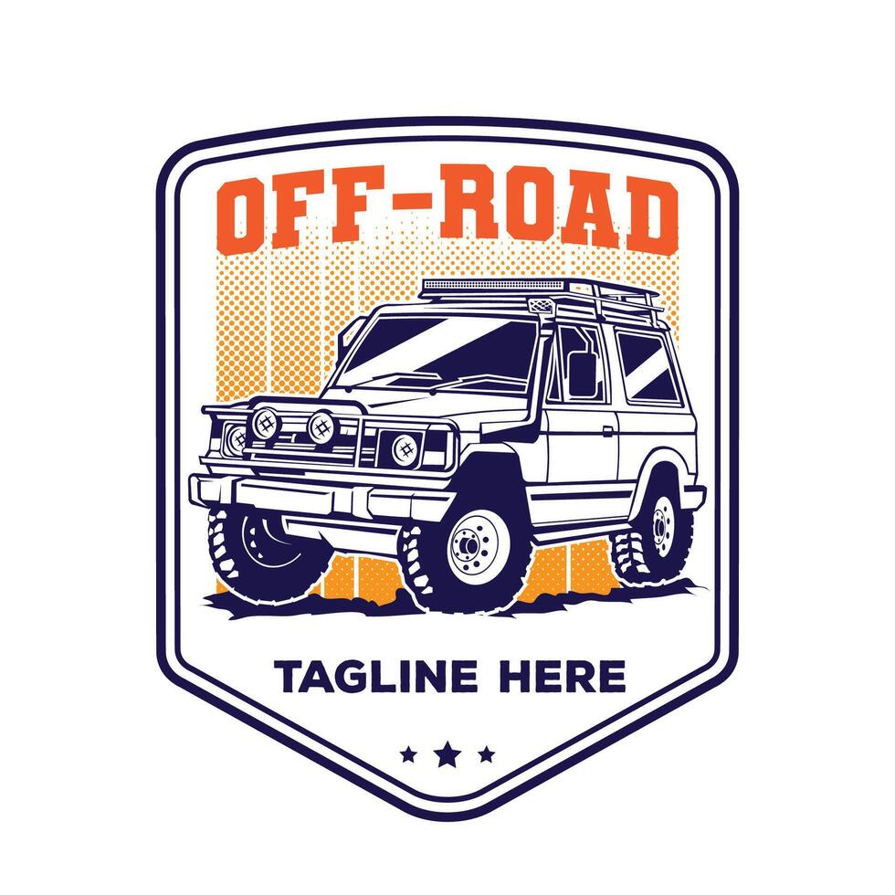Off road badge design vector
