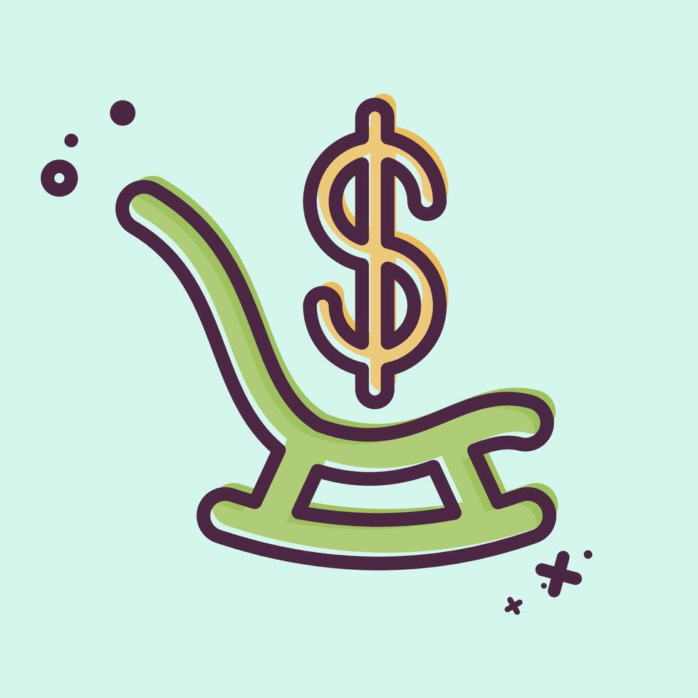 Icon Retirement Fund. related to Savings symbol. MBE style. design editable vector