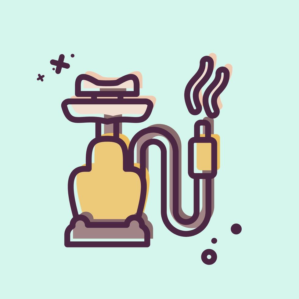 Icon Shisha. related to Smoking symbol. MBE style. design editable vector