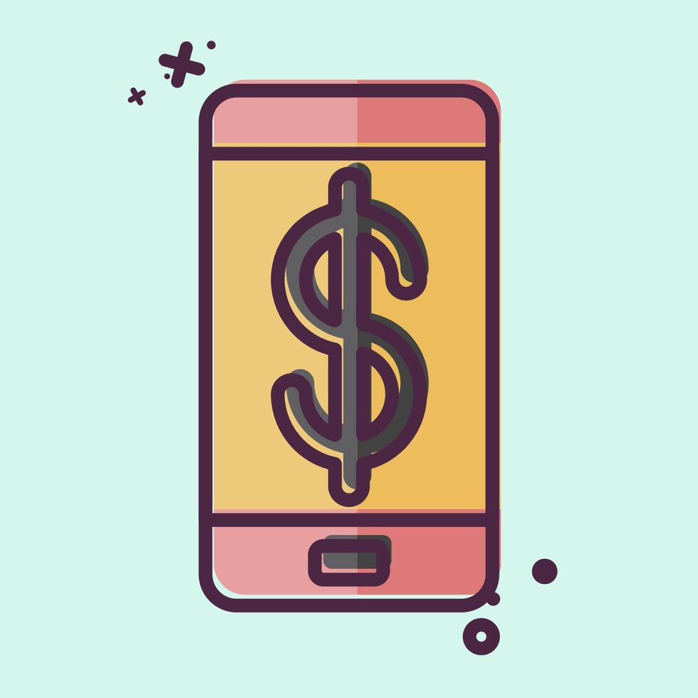Icon Online Savings. related to Savings symbol. MBE style. design editable vector