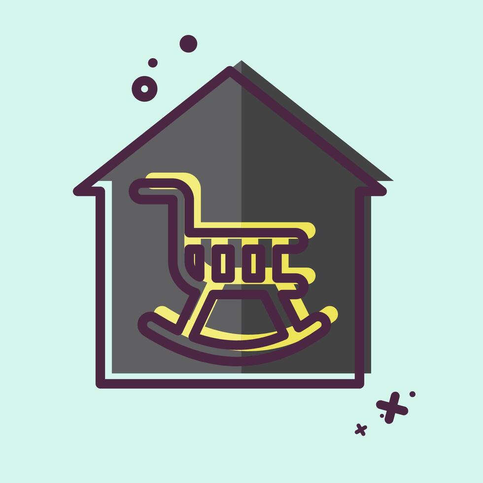 Icon Retirement. related to Retirement symbol. MBE style. design editable vector