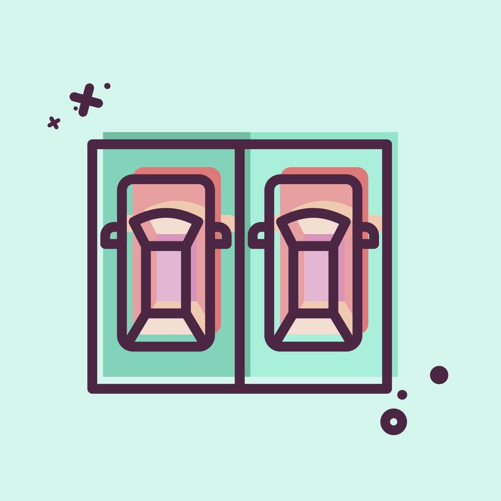 Icon Parking Area. related to Parking symbol. MBE style. design editable vector