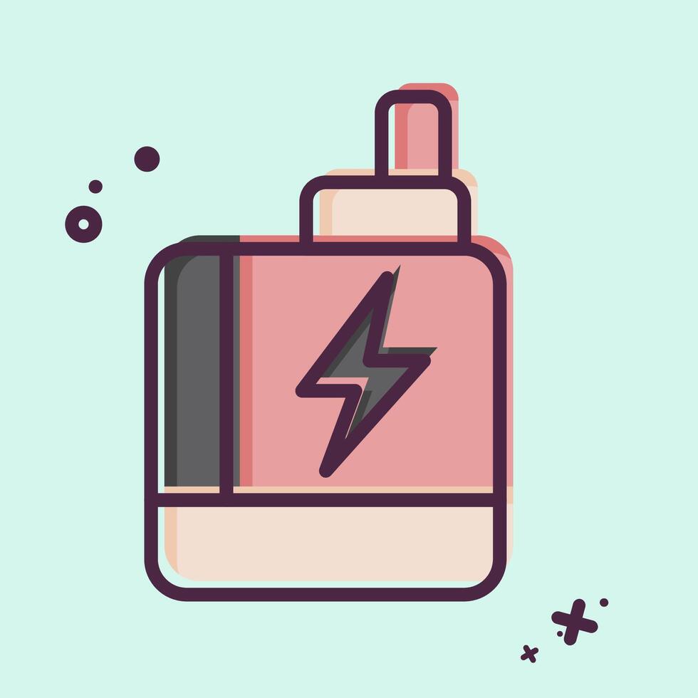 Icon Vape. related to Smoking symbol. MBE style. design editable vector