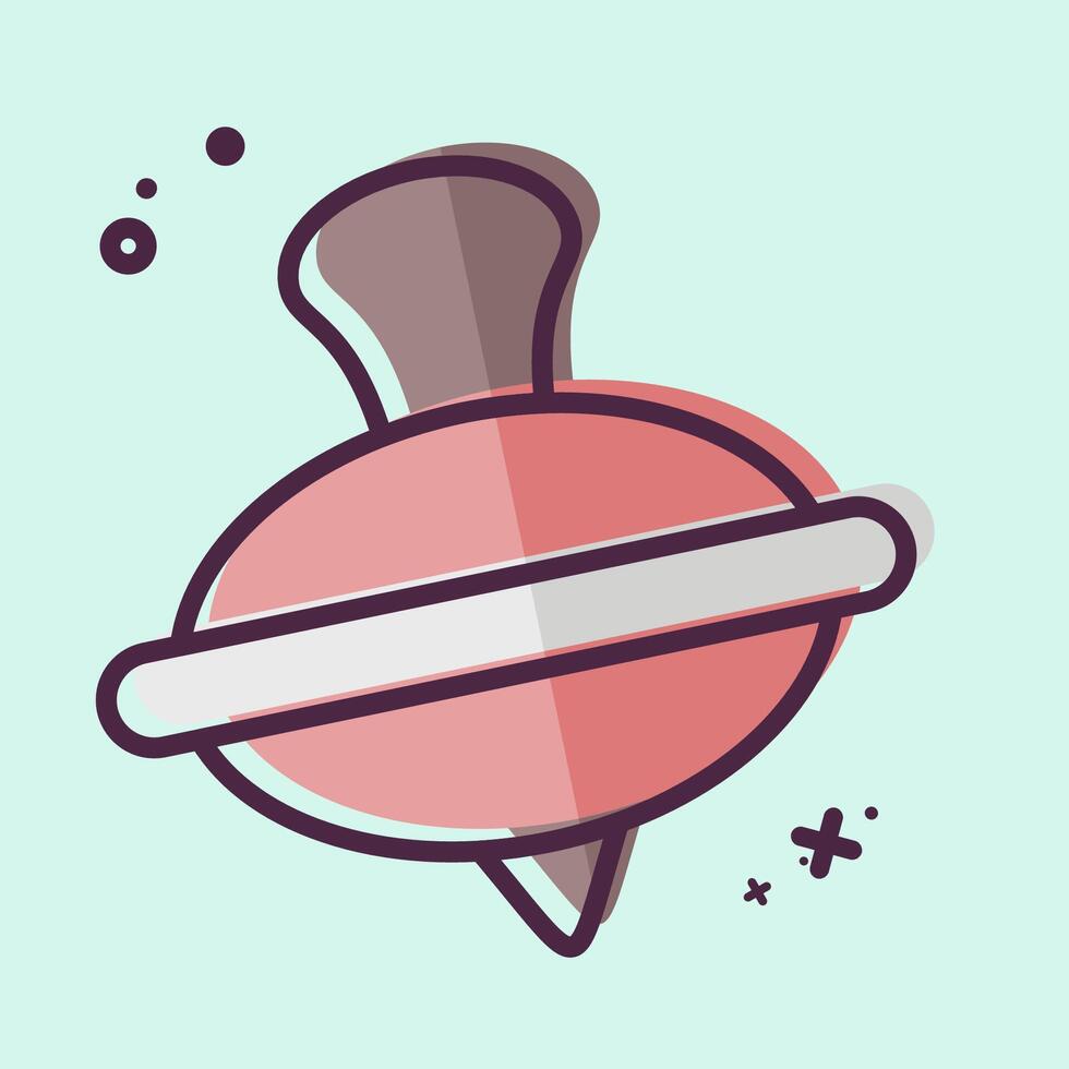 Icon Spinner. related to Kindergarten symbol. MBE style. design editable vector
