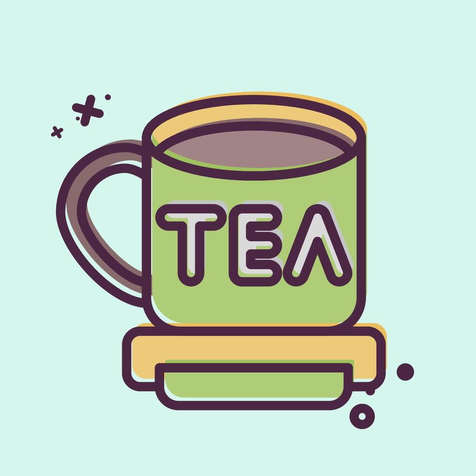 Icon Tea. related to Travel symbol. MBE style. design editable vector