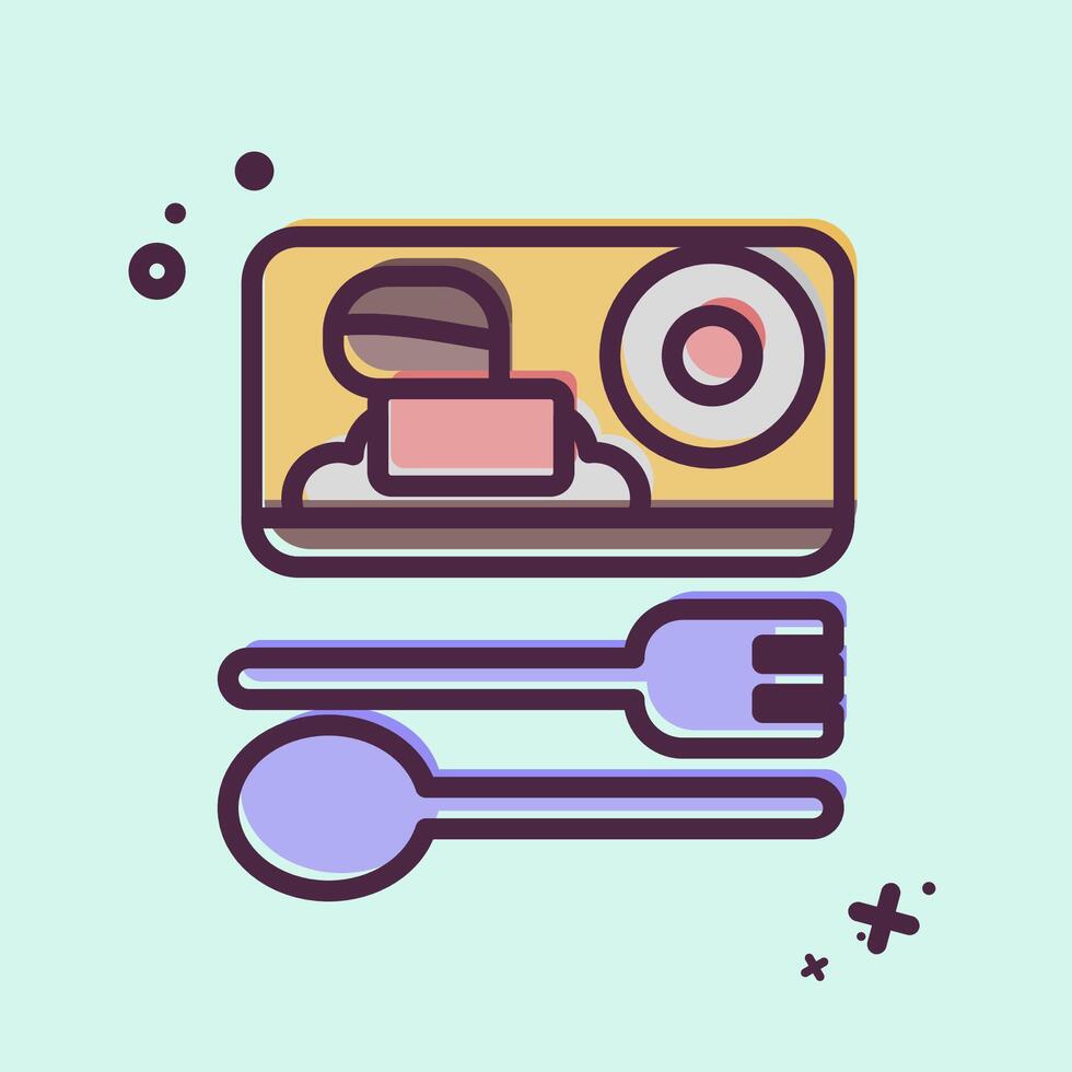 Icon Meal. related to Travel symbol. MBE style. design editable vector