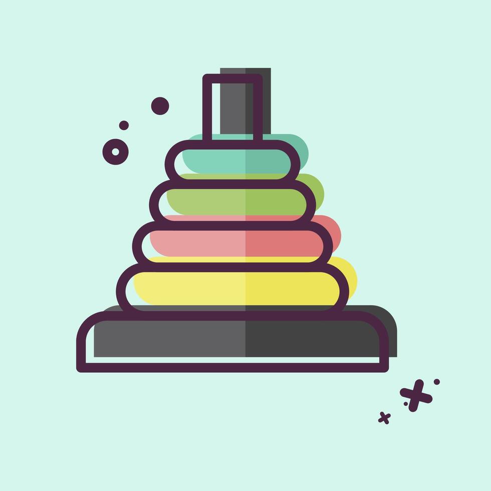 Icon Ring Toss. related to Kindergarten symbol. MBE style. design editable vector