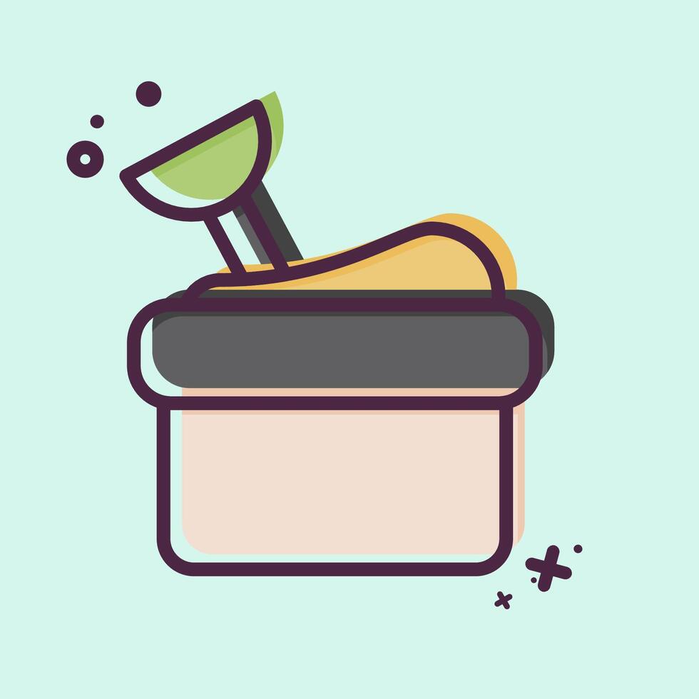 Icon Sand Box. related to Kindergarten symbol. MBE style. design editable vector