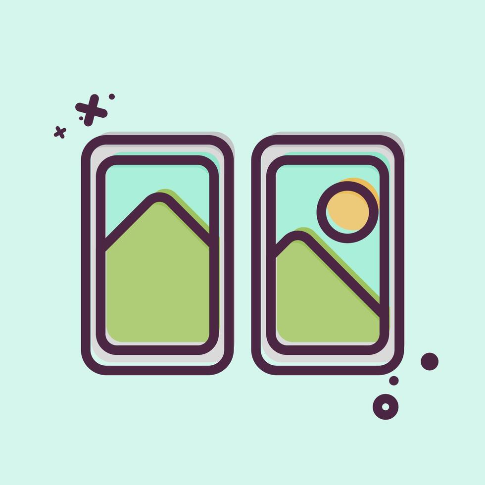 Icon Airplane Window. related to Travel symbol. MBE style. design editable vector
