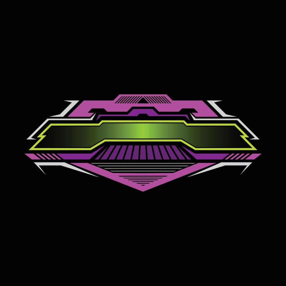 Futuristic technology banner. Racing logo. Gaming logo vector