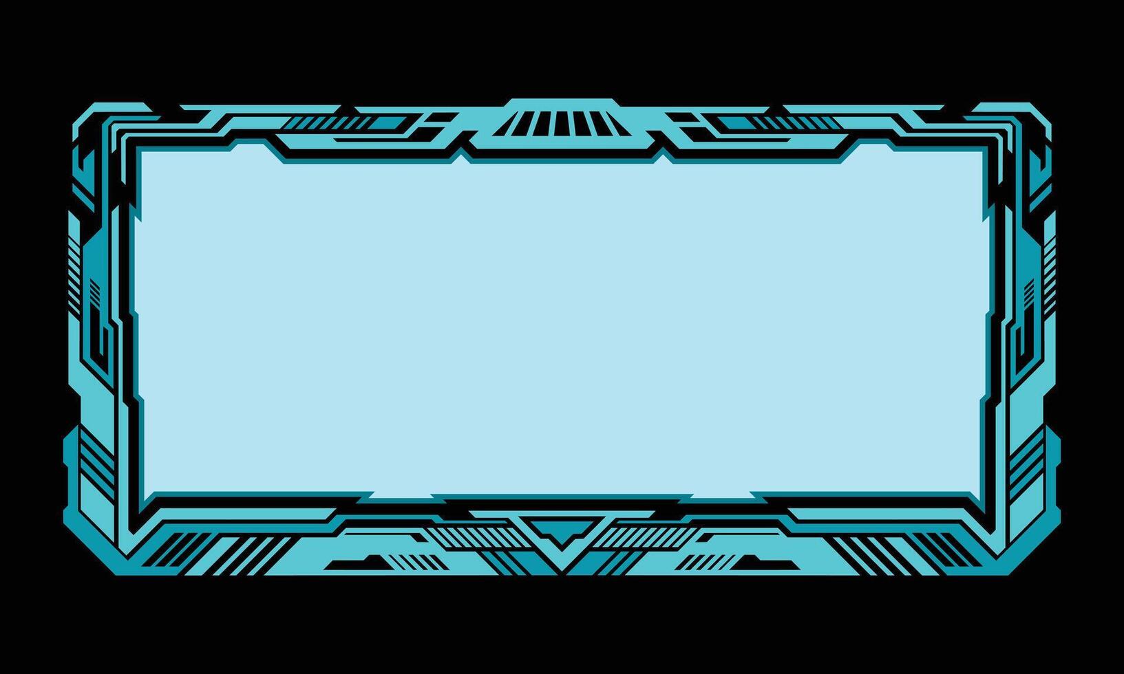 Abstract blue futuristic technology frame vector