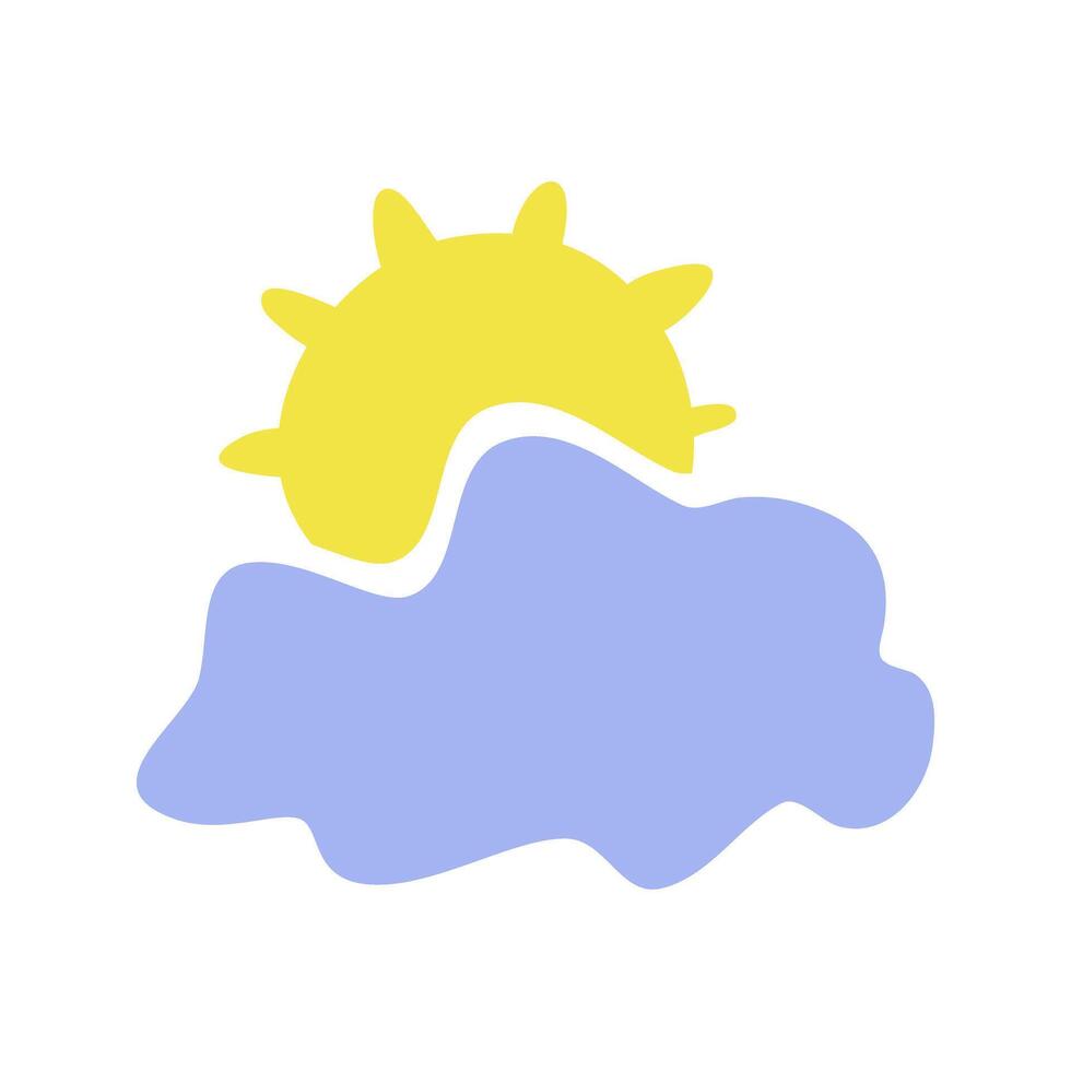 Cloudy flat illustration vector