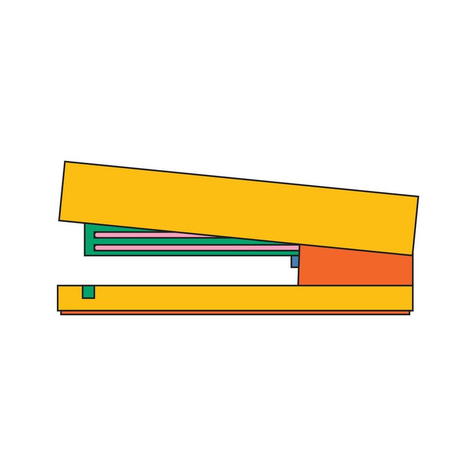 Illustration staples retro unique design vector
