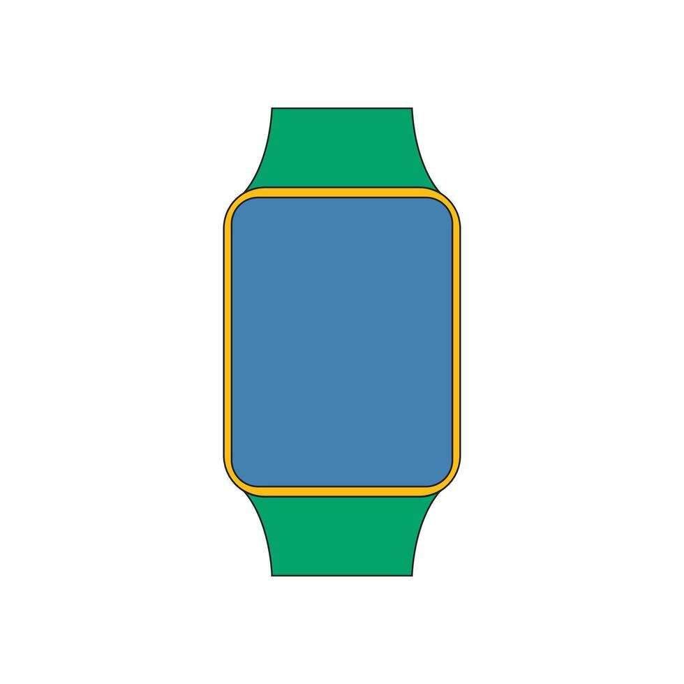 Illustration smartwatch retro unique design vector
