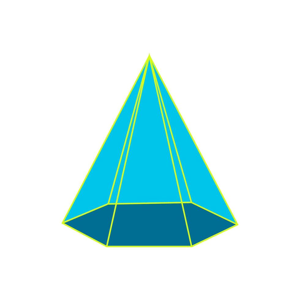 simple design 3D simple pyramid icon vector