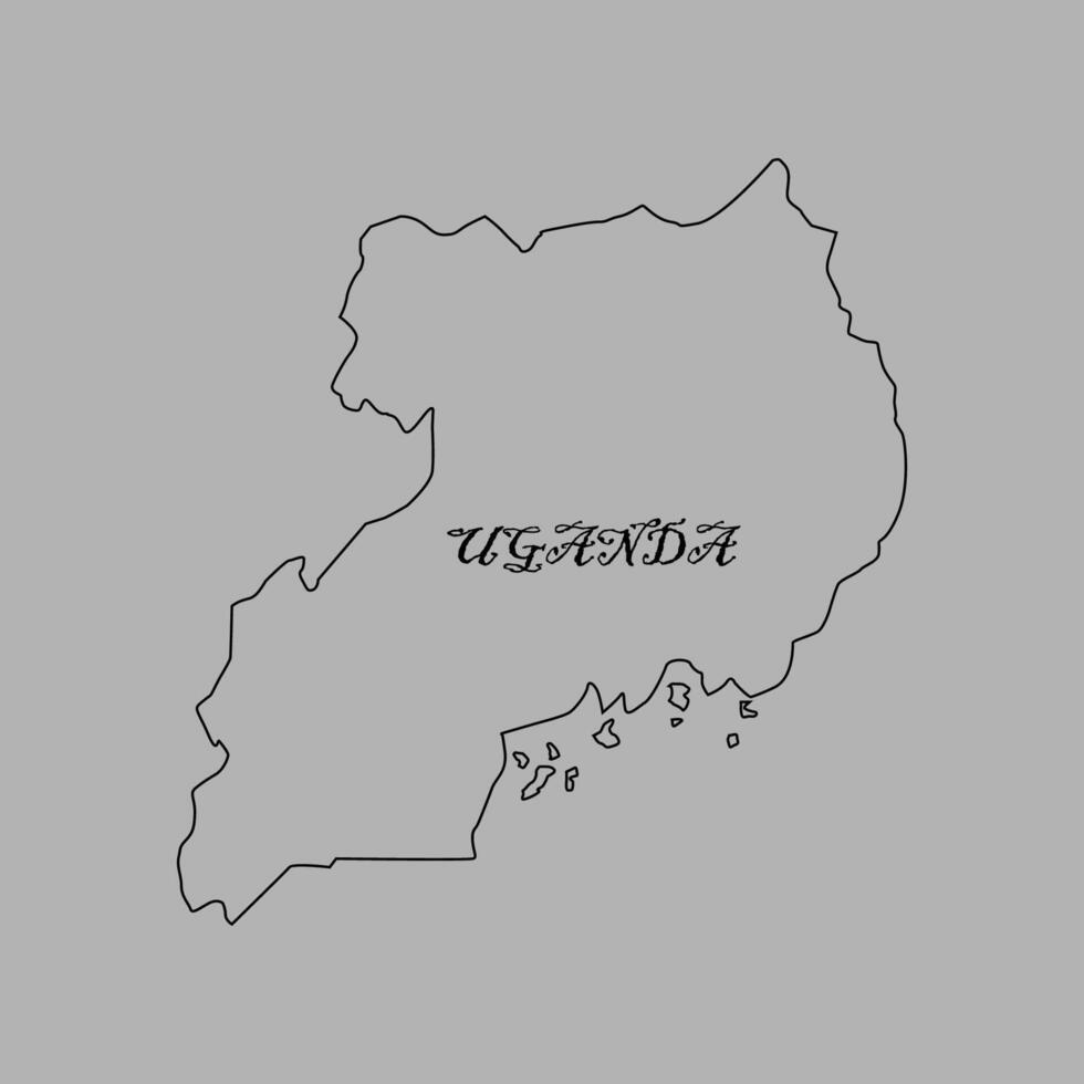 Uganda country map vectors