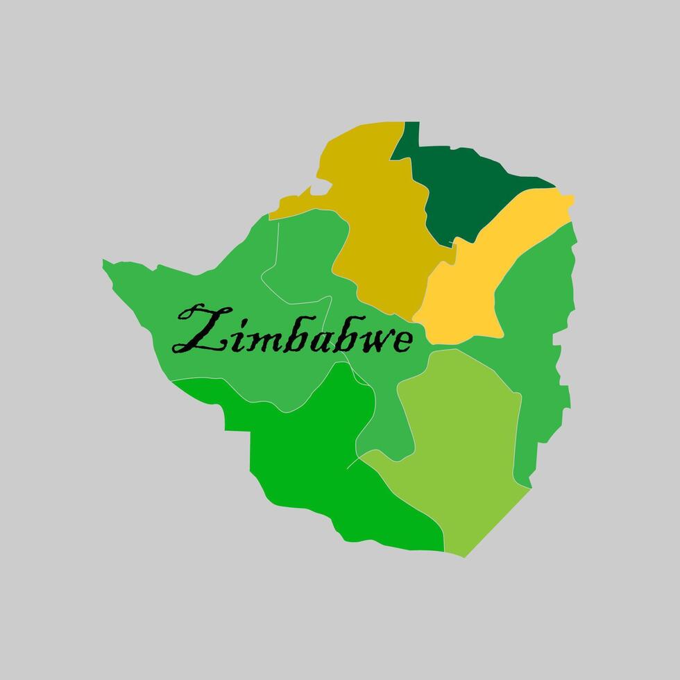 country map of zembabwe vectors illustration