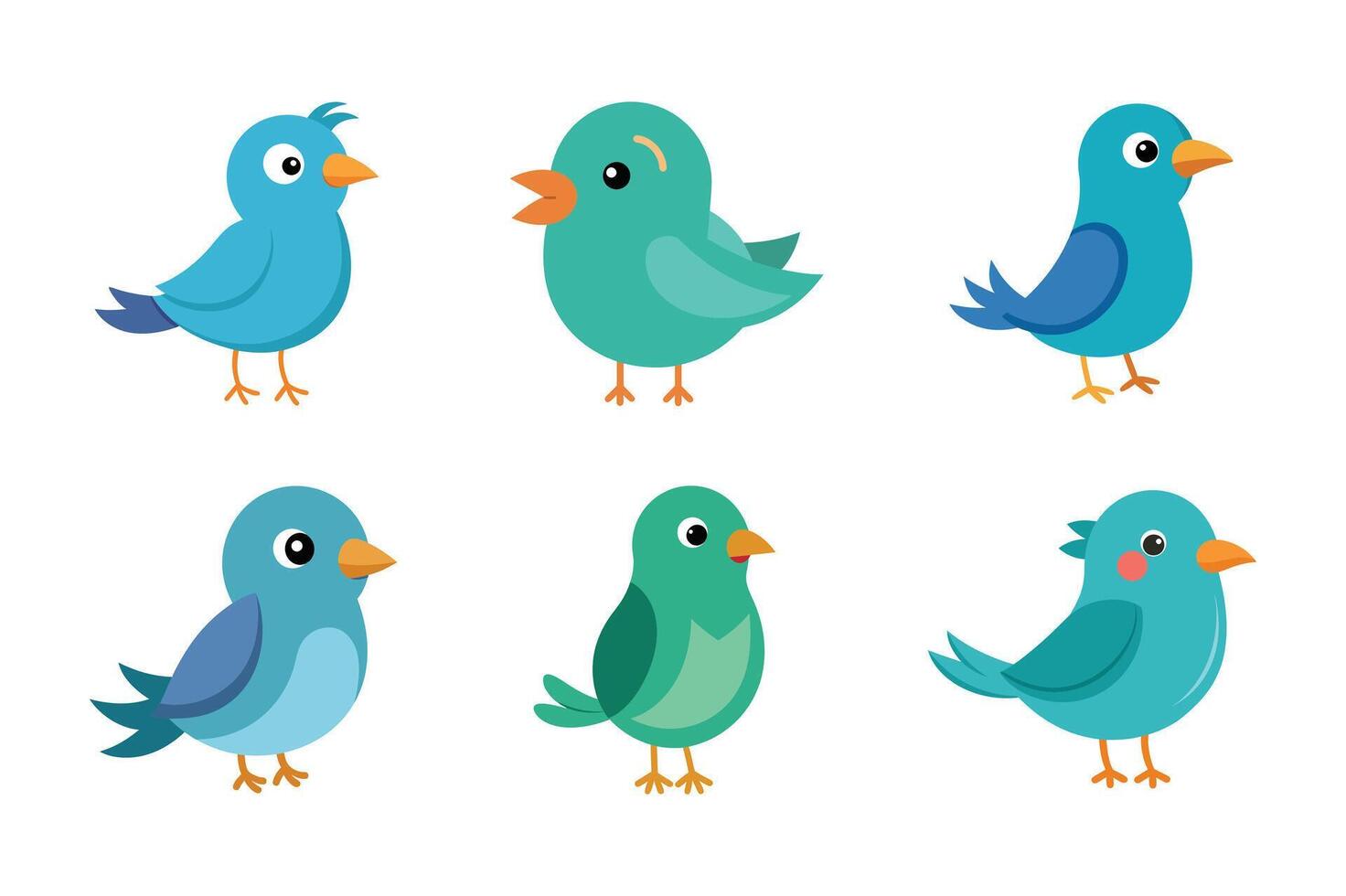 a cute bird stand up vector