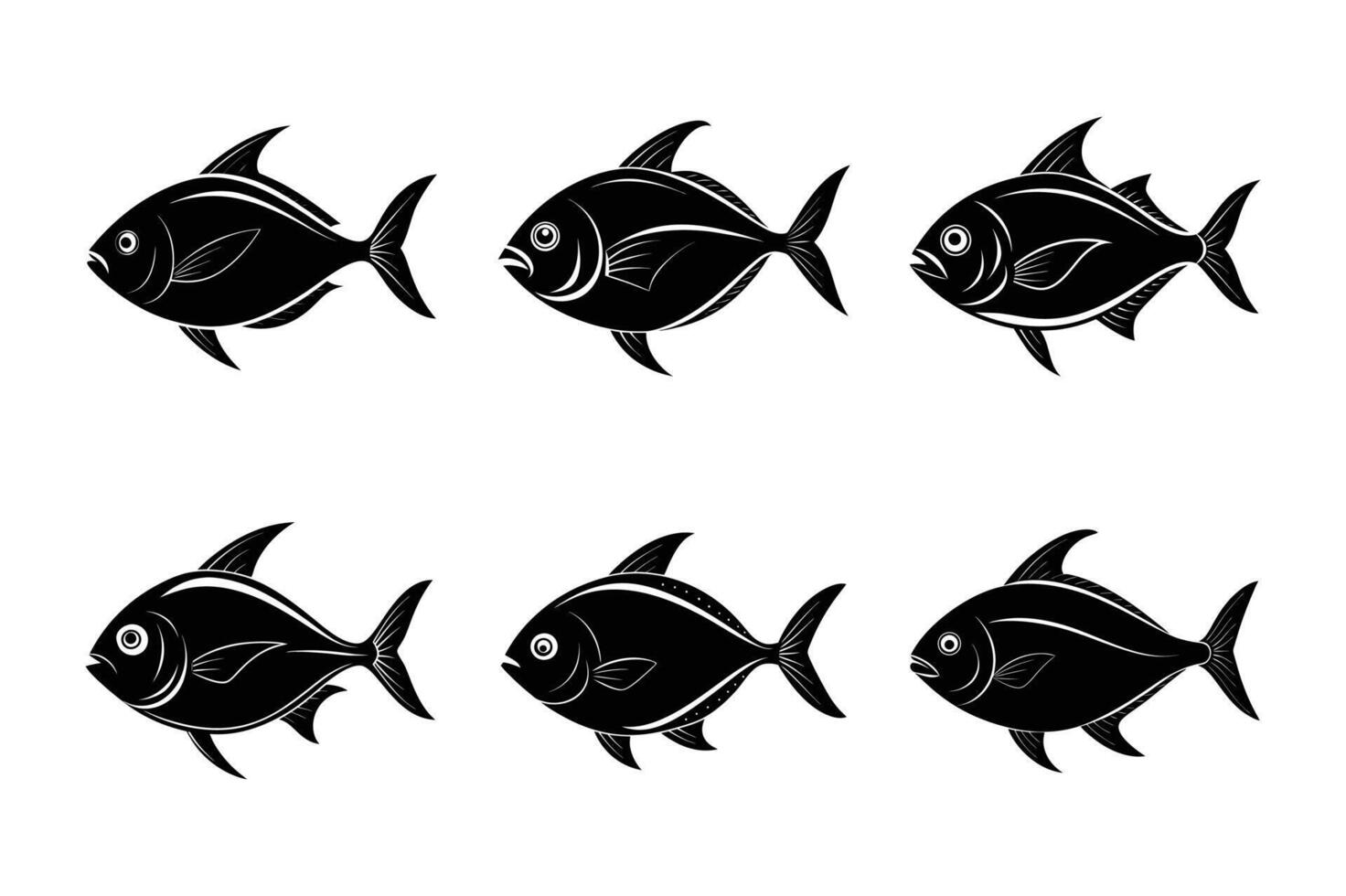 Pompano fish ocean vector