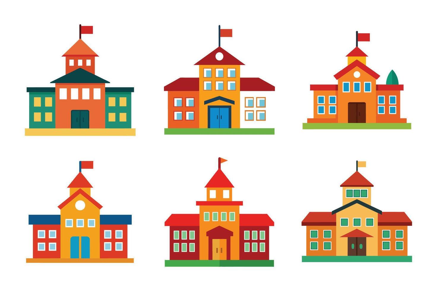 school line art silhouette vector