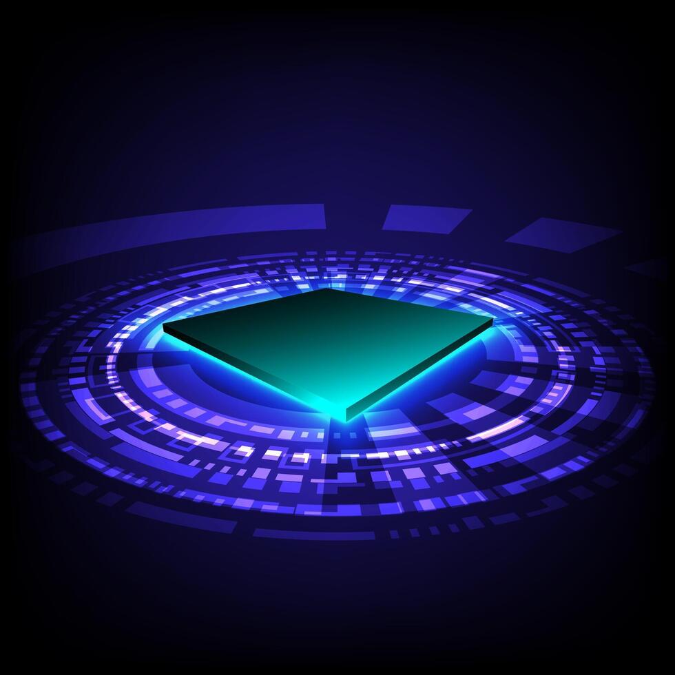 Abstract background with microchip innovation cyberspace vector