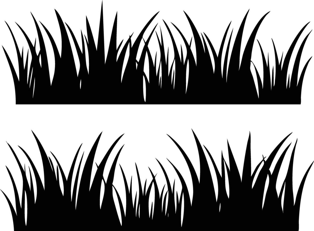 Nature Inspired Grass Silhouette Set for Designers vector