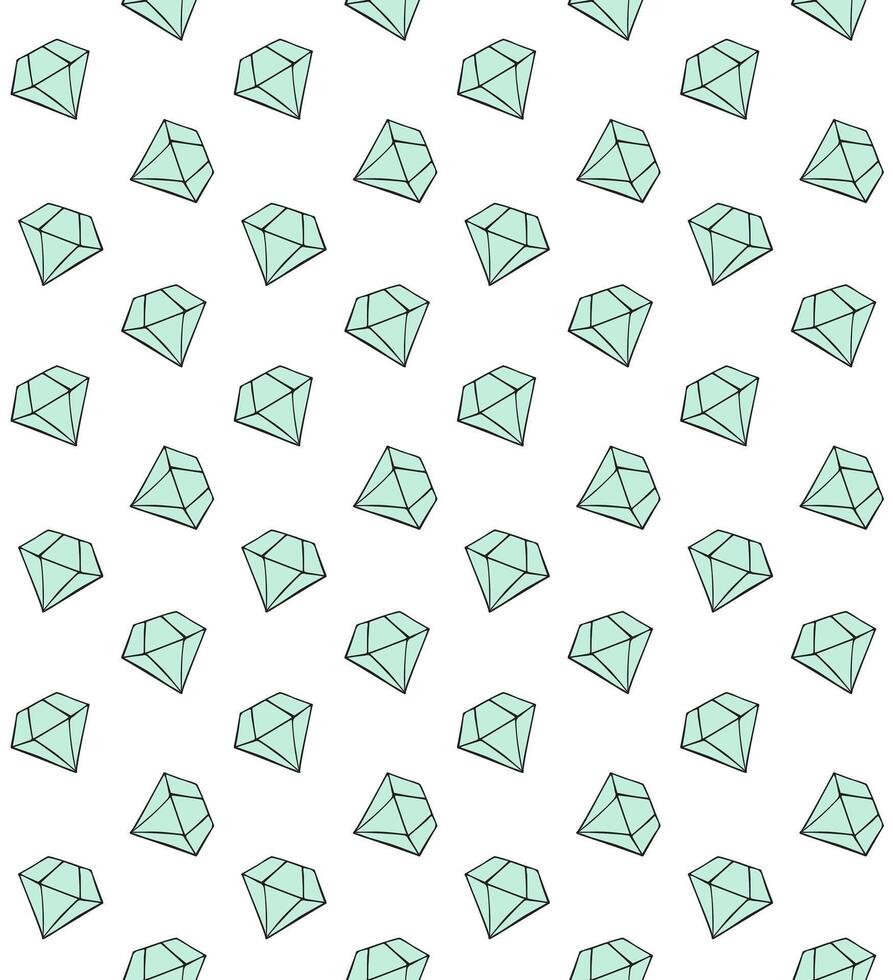 Seamless pattern of hand drawn doodle sketch diamonds vector