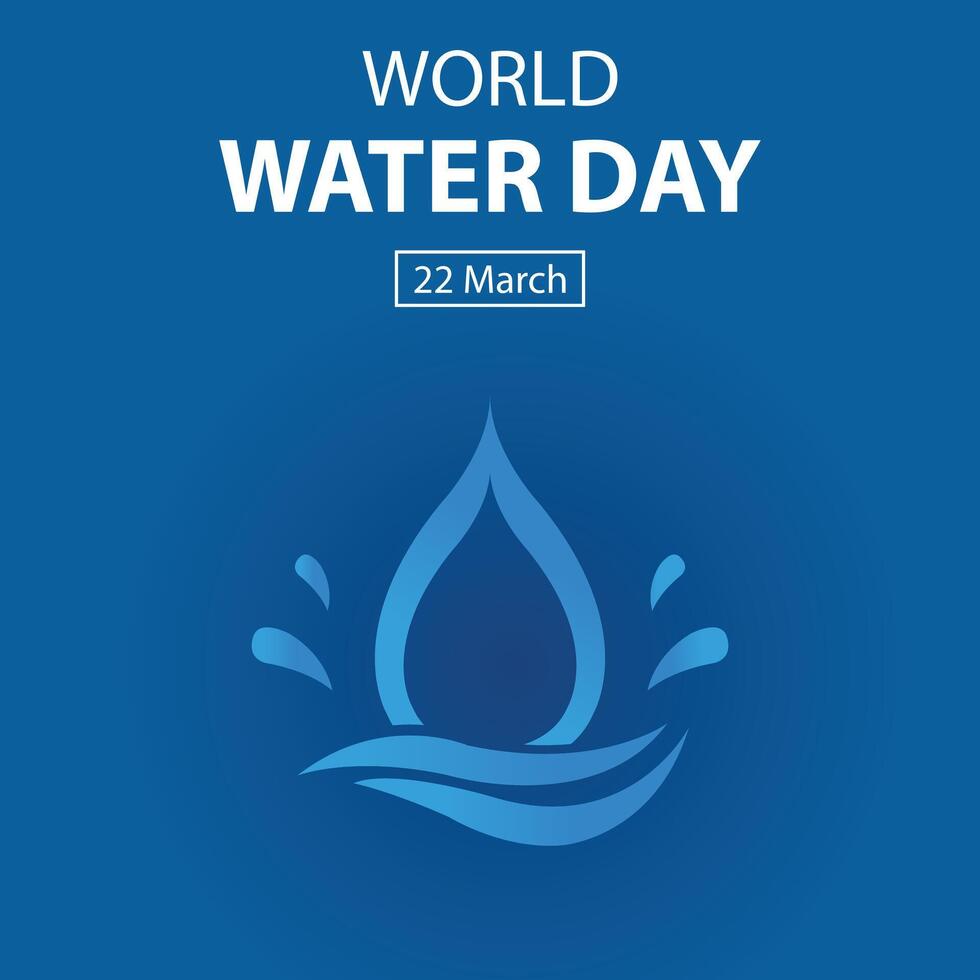 illustration graphic of water that falls down, perfect for international day, world water day, celebrate, greeting card, etc. vector