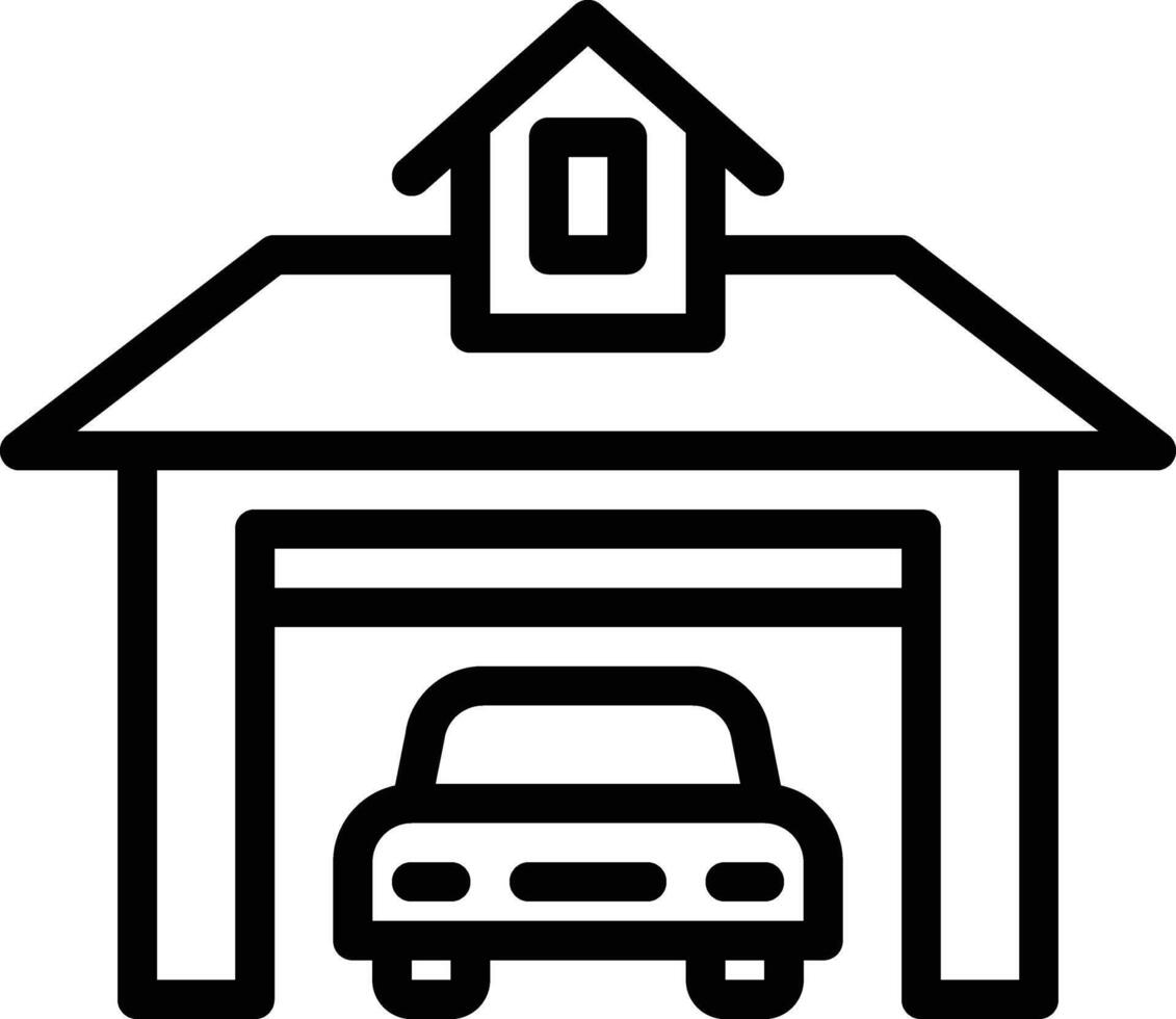 Car garage icon vector