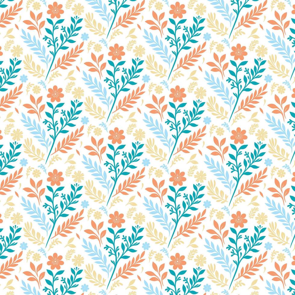 floral pattern with botanical motifs for fashion prints textile wallpaper and wrapping designs vector