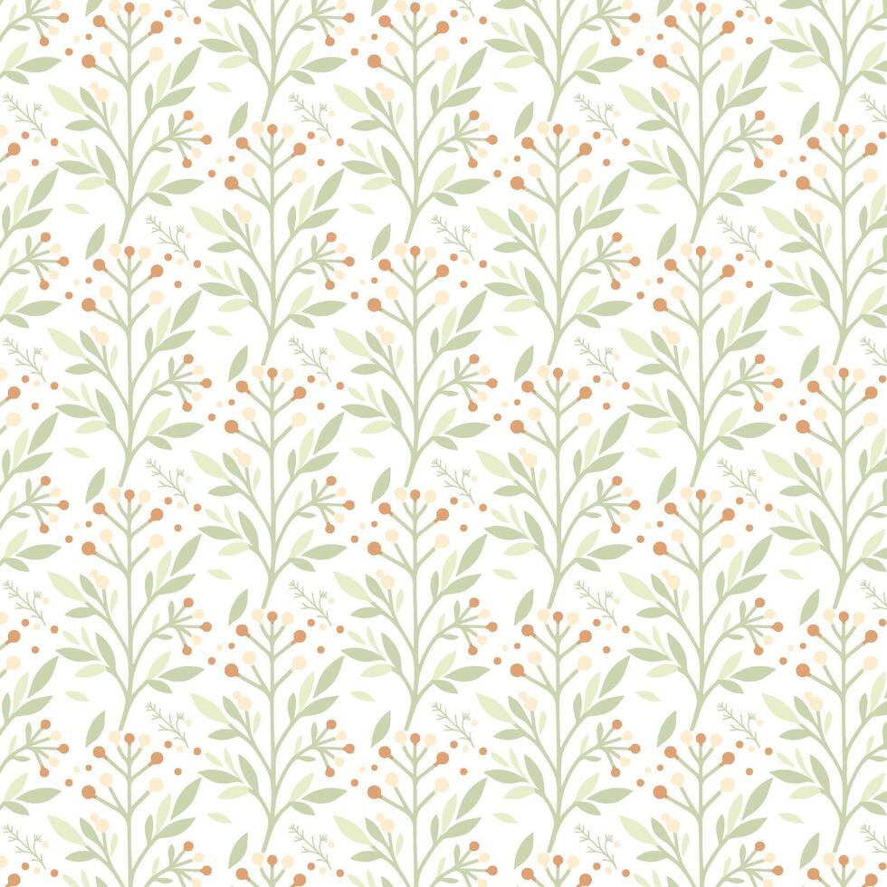 all over floral pattern with decorative botanical elements in seamless texture for wrapping textile wallpaper and fashion print vector