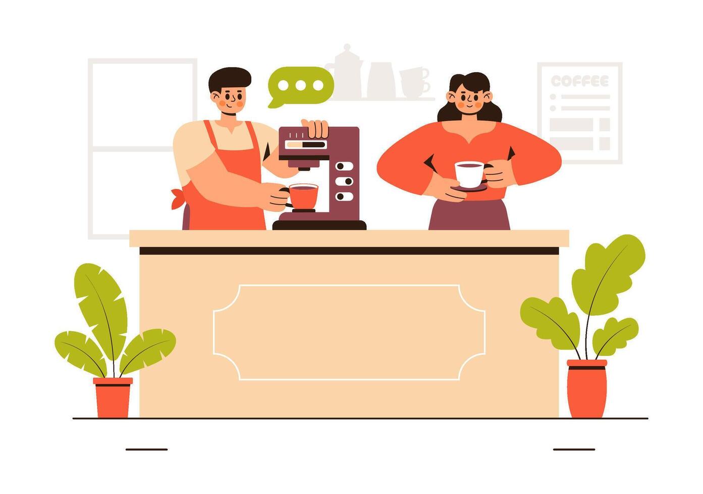 Coffee Flavor Testing Illustration with People Experiencing Different Coffee Notes vector