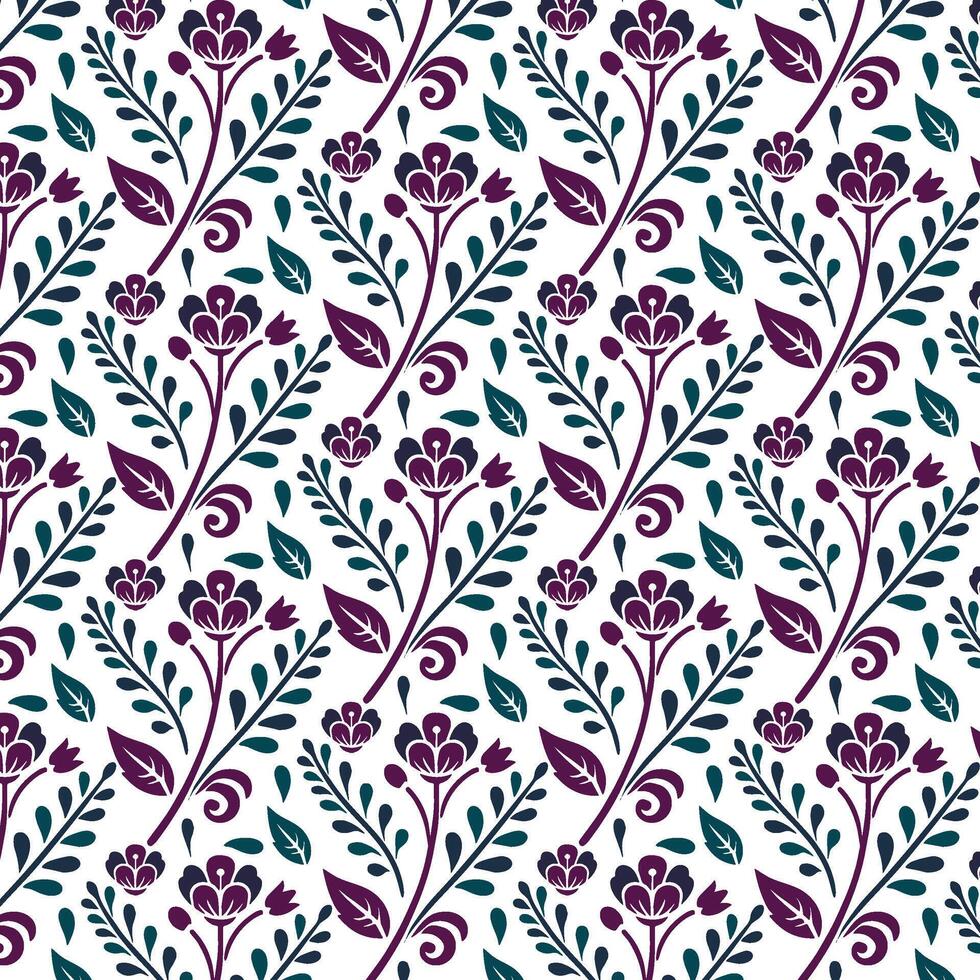 elegant floral pattern with tropical and botanical motifs for fashion prints textile design wallpaper wrapping and fabric patterns vector