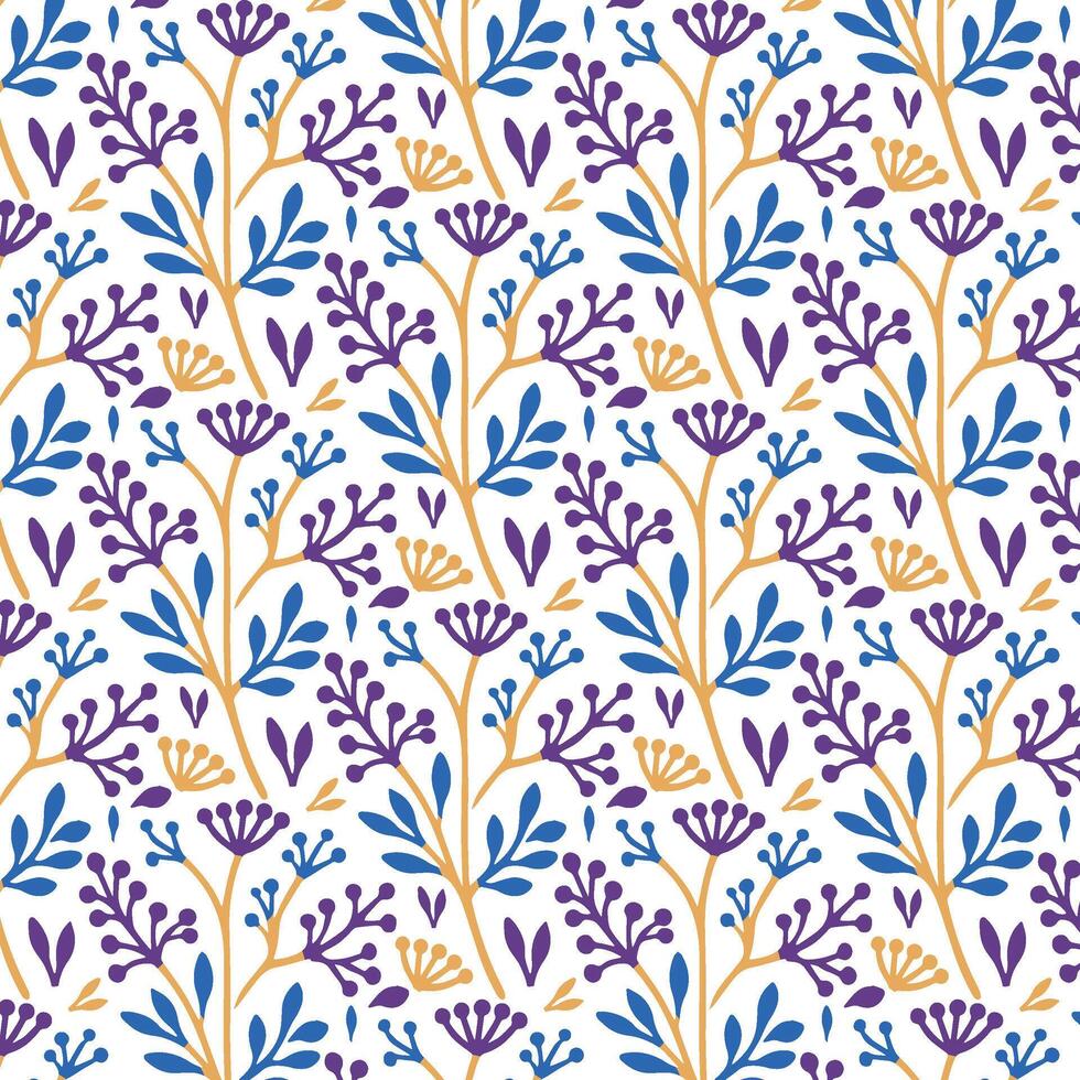 creative floral pattern with botanical wildflower and tropical elements for fashion prints textile design wallpaper wrapping and fabric patterns vector