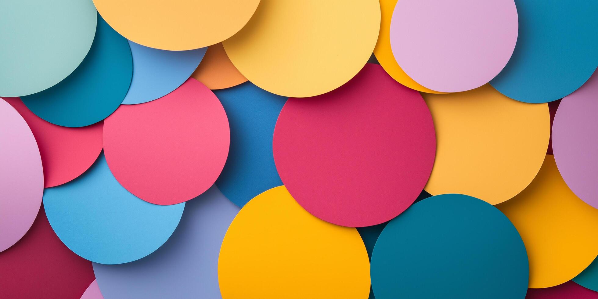 colorful paper circles on a background photo