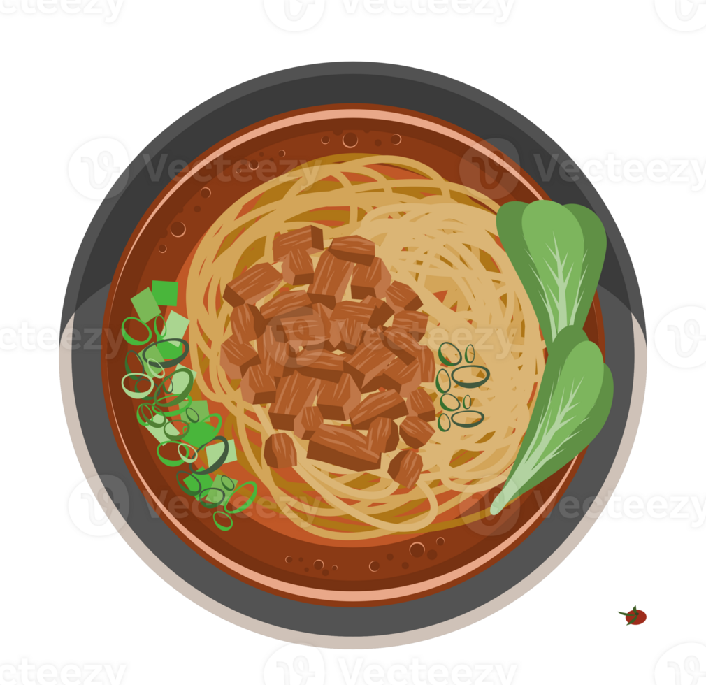A bowl of spaghetti with meat and vegetables png
