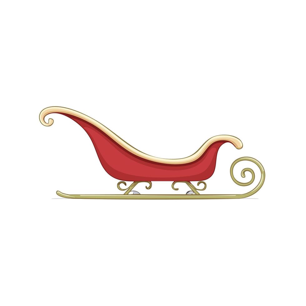 Christmas Sleigh Sketch Celebration Decoration Event Festival of X-Mas vector