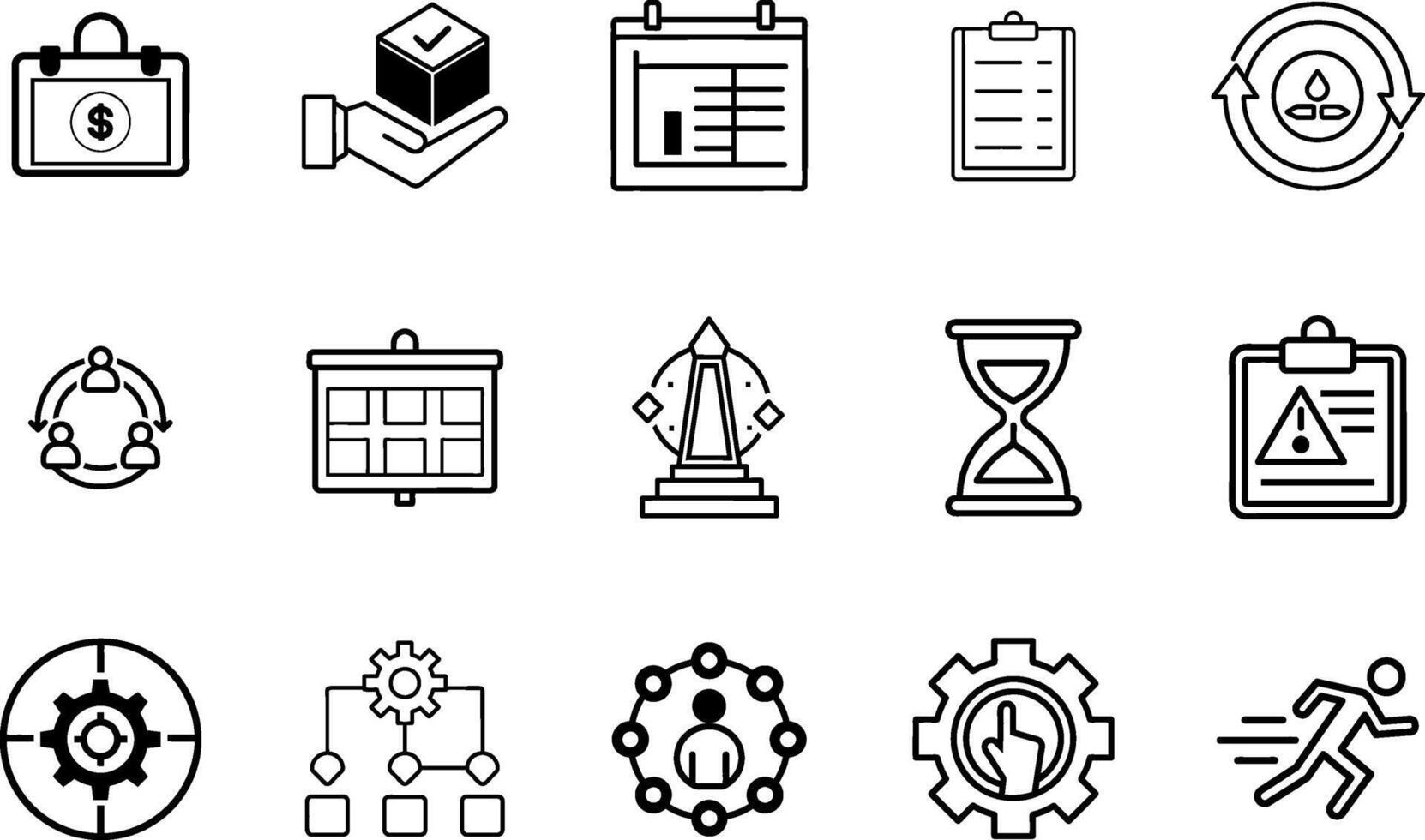 Project Management and Development Icons Collection vector