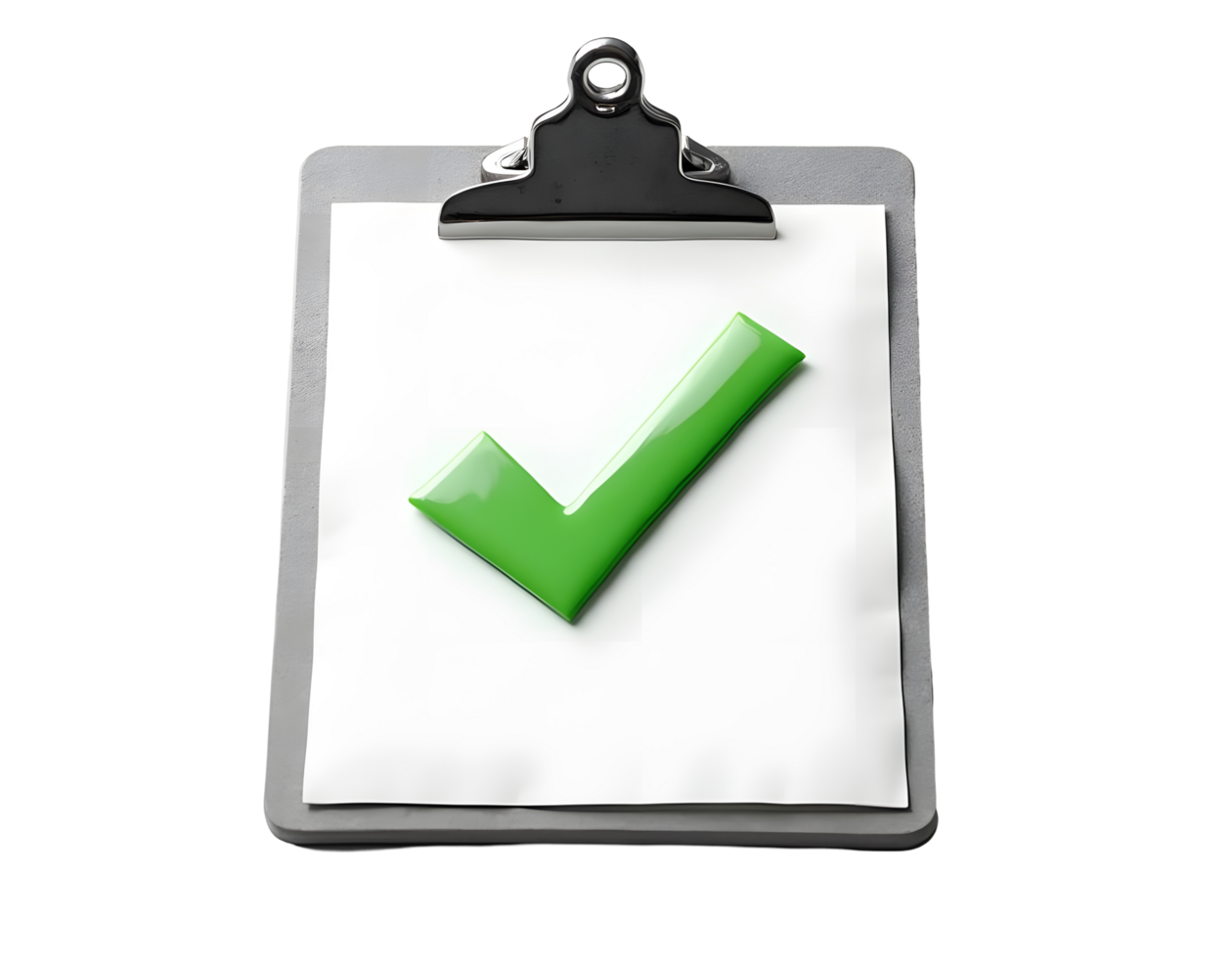 Green Checkmark on Clipboard Symbol of Completion and Success png