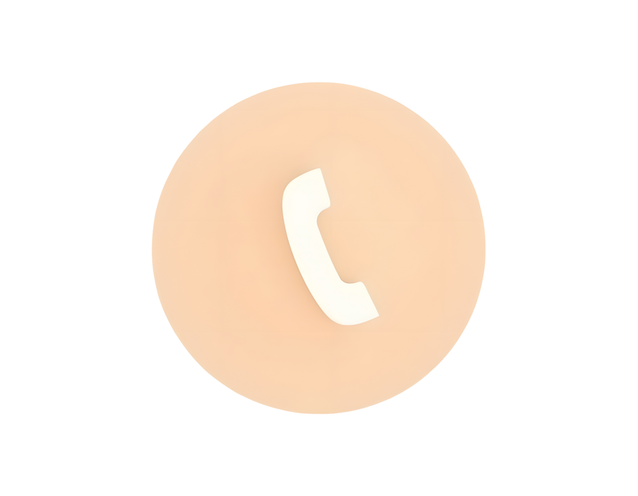 Peachy Phone Icon A Minimalist Contact Symbol png