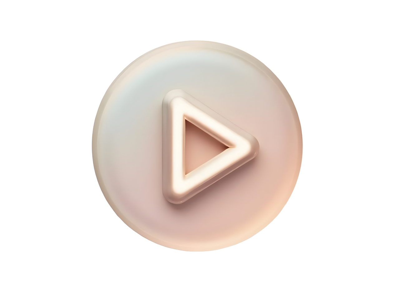 Elegant Play Button A 3D Rendered Icon png