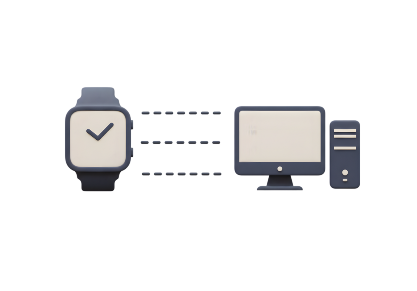 Smartwatch Data Synchronization with Desktop Computer png