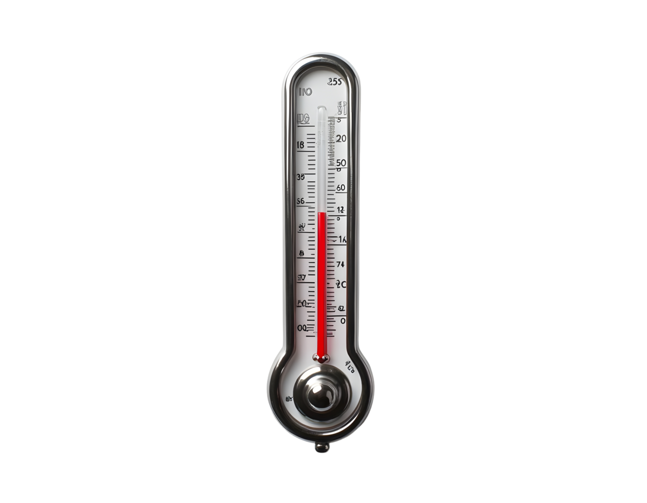 Thermometer Reading A Close-Up of a Classic Thermometer Displaying a Temperature png