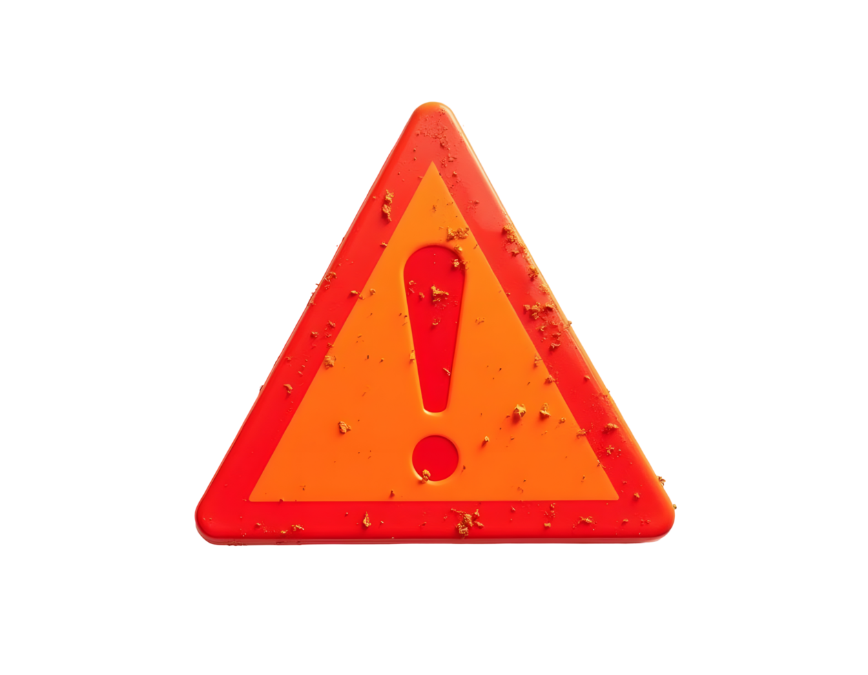 Warning A Gritty Red Triangle Exclamation Mark Sign png