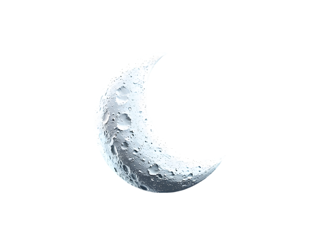Crescent Moon in the Night Sky A Celestial Wonder png
