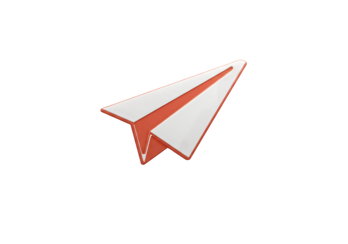 Coral Paper Airplane Icon Design png