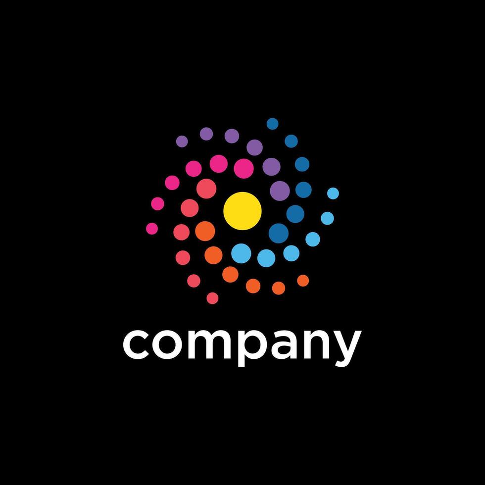 colorful circular logo vector