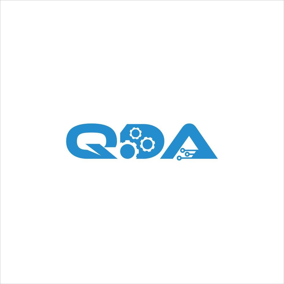 QDA in blue vector