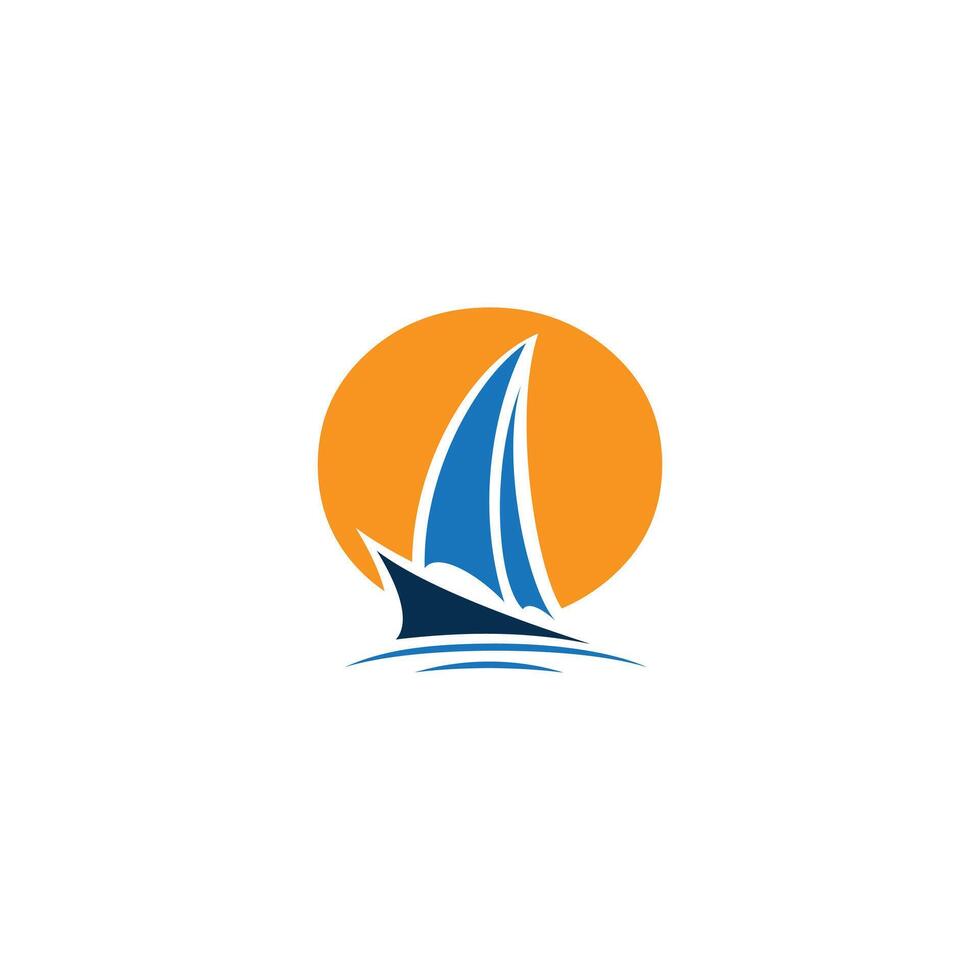 sailboat on water vector